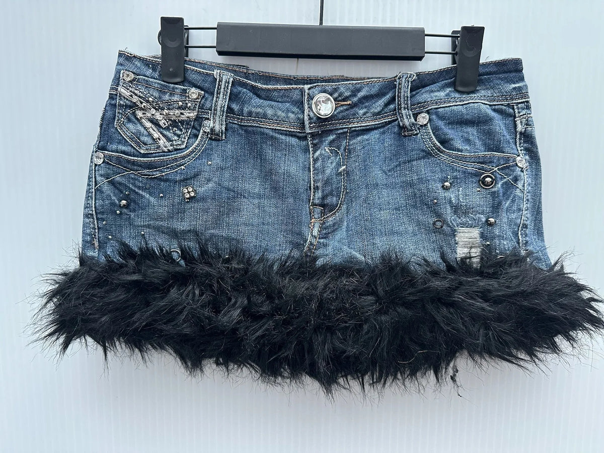 Y2K re-work denim skirts 10 pieces