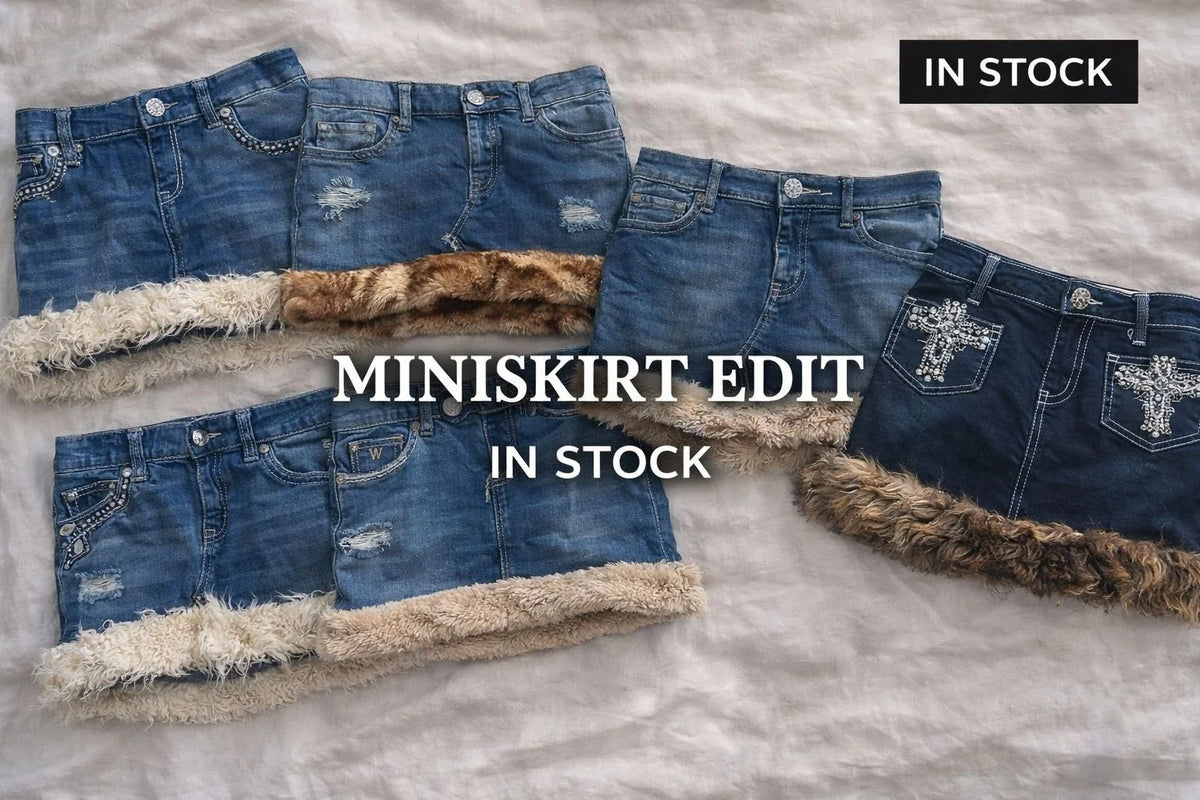 Y2K re-work denim skirts 10 pieces